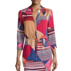 Diane von Furstenberg Freya Mixed-Print Dress